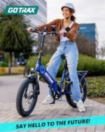 Gotrax F2V2 20" Electric Bike, Max Range 55 Miles & 20Mph Power by 500W, LCD Display & 5 Pedal-Assist Levels, 7-Speed Gear& Front Shock Absorber for Adult Folding Bike with all Accessories Lock&Mirror. - Image 5