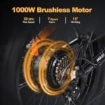 Electric Bikes for Adults, 20'' Fat Tire Electric Bike 1000W,30MPH Max Speed,48V 14AH Removable Battery Folding Electric Bike, 7 Speed，Full Suspension for Mountain Beach Snow UL Certified. - Image 2