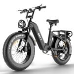 Carbon Electric Bike, 1200W Motor, 28MPH Speed & 48V 22.5Ah Removable Battery, 7-Speed, 20" x 4.0" Fat Tire Ebike Adult Electric Mountain Bicycle.