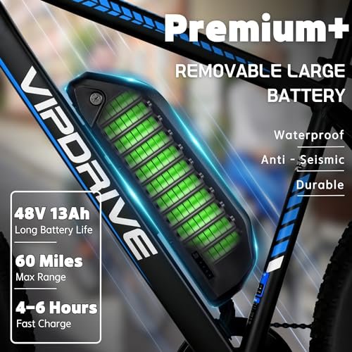 Version 1.0.0 Electric Bike for Adults, 500 700W ebike, 48V 13AH Battery, 26 Inch Fat Tire Electric Bicycle, Shimano 7 Speed Up to 26MPH 60Miles Range Mountain E-Bike UL 2849 Certified. - Image 3