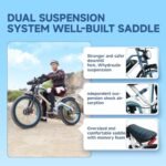 Electric Bike for Adults,2000W, 52V 23Ah Removable Battery, 37MPH, Range 60 Miles, 26 Inch Fat Tire Electric Bike Off-Road Electric Mountain Bike, 7 Speed Full Suspension. - Image 5
