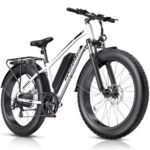 Electric Bike for Adults, 750W Peak Ebike, 25MPH 60Miles Electric Mountain Bike, 26" Fat Tire Electric Bicycle with 48V 13AH Battery, Rear Rack, Turn Signal, Lockable Suspension Fork,7 Speed.