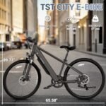 TST Electric Bike for Adults,Electric Bicycle 23MPH,26" Tire,Peak 800W Motor,Range 40 Miles,7-Speed,Commuter Electric Bike with 480Wh Removable Battery Built in,LCD,Suspension Fork,Smart App. - Image 6