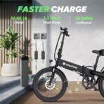 isinwheel U5 Pro Folding Electric Bike for Adults, 800W Brushless Motor, 20MPH Up to 50 Miles, 2-3H Fast Charge, 20" Fat Tire Ebike, 7 Speed Gear, Front Fork Suspension for Leisure Riding&Commuting. - Image 6