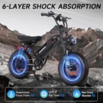 Spacewalk Small Electric Bike,16" Fat Tire Ebike,Compact Design,More Suitable for Riders Under 5'2", and Teenagers with 750W Motor, 21.7MPH with Removable 48V/15AH Battery,50-Miles Motorcycle. - Image 3