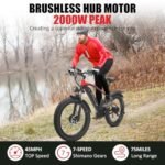Naisian Electric Bike for Adults,2000w Dual Brushless Motor,37MPH Top Speed,Max 75 Miles,26" x 4.0 Fat Tire, 48V/17.5Ah Removable Battery,LCD Display,7 Speed. - Image 3