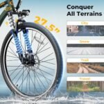 Jasion EB5 Plus Electric Bike, 480 WH Removeable Battery, 750W Peak Motor Electric Mountain Bike, 20MPH Ebike for Adults with Front Fork Suspension. - Image 5