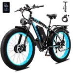 Folding Electric Bicycle for Adults, 20'' Fat Tire Ebike with 23AH Removable Battery, 2000W 32MPH Commuting Bike.