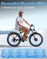 2000W Dual Motor Ebike for Men Women,35 MPH E-Bike 48V 20Ah Removable Battery 86Mile,All Terrain 26" Fat Tire Electric Bike for Adult with Dual Hydraulic Brake,21 Speed,Lockable Suspension. - Image 5