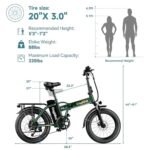 Foldable Electric Bike for Adults, 30+MPH, 48V 20Ah Removable Battery up to 80Miles, 20" Fat Tire Peak 1000W Motor Dirt Ebike Adult Electric Bicycle for City Commute Beach Mountain Adventurous E Bike. - Image 6