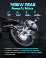 Romeo Pro【2024 Upgraded】 60Ah Peak 1600W Electric Bike for Adults 200Miles Long Range Electric Bike 26 * 4.0 Fat Tire Electric Bike Full Suspension Electric Mountain Bike Cargo Ebike. - Image 3