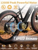 Electric Bike for Adults 1200W Peak Motor,28mph Max Speed,48V 720Wh Removable Battery Ebike and up to 60Miles,26" Commuting Electric Mountain Bike with 7-Speed and Front Suspension. - Image 2