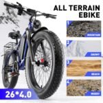 Electric Bike for Adults,1000/2000W Motor 35MPH,52V 20AH Battery,26" Fat Tire Ebike,Max 90 Miles E Bike for Men, Full Suspension,Hydraulic Brake 7-Speed Gears for Beach Mountain Electric Bike. - Image 5