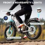 Electric Bike for Adults, 26" x 4.0 Fat Tire Ebike, 1100W Peak Motor Torque Sensor Electric Mountain Bike, 32MPH Electric Bicycle with 52V 20AH Battery, 7 Speed, Hydraulic Brake, UL Certified. - Image 4