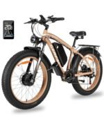 2000W Dual Motor Electric Bike, 48V 20Ah Removable Battery, 35MPH Ebike for Men Women, 21-Speed, 26" Fat Tires Electric Bicycle with Hydraulic Disc Brakes & Lockable Suspension.