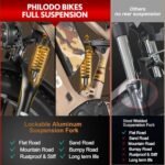 PHILODO Electric Bike for Adults, Dual Motor Fat Tire Ebike 2 * 1000W Dual Battery Electric Bicycles 48V 46AH with Full Suspension Hydraulic Disc Brakes 35MPH. - Image 3