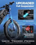 Romeo Pro II/Romeo Pro(2024 Newest)3000W/1200W Electirc Bike for Adults 52/48V 60Ah 120+ Miles Long Range Electric Bike, 26"*4.0 Fat Tire Electric Mountain Bike Full Suspension Electric Bicycle. - Image 5