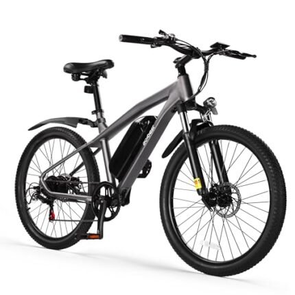 Race Electric Bike for Adults Ebike,Peak 750W Brushless Motor,Removable Battery,Commuting Electric Mountain Bike,Up to 22MPH 7-Speed Electric Bicycle with Fork Suspension,27GF.