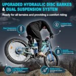 FREESKY 2024 Upgraded Dual Battery 48V 35AH 2000W Motor 80-155 Miles Long Range Electric Bike for Adults 38MPH+ 26" Fat Tire Full Suspension EBike with Dual Hydraulic Brakes. - Image 4
