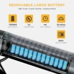 Heybike Ranger S Electric Bike for Adults, Foldable 1400W Peak Motor Ebike, 20" x 4.0 Fat Tire Step-Thru Electric Bicycle, 48V 14.4AH Removable Battery Commuter E Bike, 7-Speed Hydraulic Fork. - Image 3