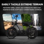 V93 Electric Dirt Bike 1500W Motor, 33MPH Speed, 48V 15 Battery, 28-60Miles Range, 20" Fat Tire Ebikes, Full Suspension & Disc Brake. - Image 5