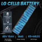 VELOWAVE Electric Bike for Adults 750W BAFANG Motor 28MPH Mountain Ebike 48V 15Ah Removable LG Cells Battery 26'' Fat Tire E Bike Shimano 7-Speed. - Image 3