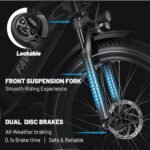Favoto Fat Tire Electric Bike - 750W 48V14Ah Ebikes for Adults 26″Electric Bicycle 60Miles Range 20mph 5 PAS 7 Speed LCD Display Mountain Off-Road Electric Bicycle. - Image 4