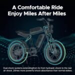 ENGWE M20 Electric Bike for Adults - 1000W 28mph Moped Ebike 48V13A Single/48V26A Dual Battery 20*4.0" Fat Tire All Terrain Off Road E-Bike Full Suspension Max 94Miles Long Range 7-Speed UL Certified. - Image 4