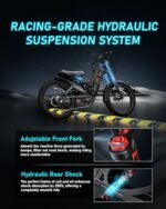 HEDONIC Romeo Pro [2024 Upgraded] Electric Bike for Adults 1400W/60Ah 100+Miles Long Range Ebikes 26" Fat Tire Electric Mountain Bike Full Suspension Ebike Dual Hydraulic Brakes. - Image 6
