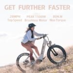Rattan Pathfinder Electric Bike for Adults,28MPH 65Miles Ebike,Peak 1500W Motor Electric Mountain Bike with 48V 15AH Removable Battery,26 * 4 Fat Tires Ebike for Adults,7-Speed. - Image 3
