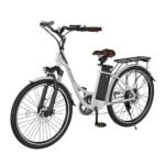 isinwheel 26" Electric Cruiser Bike 500W Ebike, 36V 13Ah Removable Battery, Up to 55+ Miles, 20MPH Electric Bike for Adults, Professional 7 Speed E-Bike, Electric City Commuter Bicycle (White).