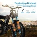Electric Bike 000w Electric Bicycle 20 * 4.0 inch Fat Tire Ebike, Ebike for Adults Electric Bike 20MPH Adult Electric Bicycle Lockable Suspension Fork, Beach Snow E-Bike 7 Speed. - Image 6