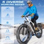 Electric Bike for Adults, 750W Peak Ebike, 25MPH 60Miles Electric Mountain Bike, 26" Fat Tire Electric Bicycle with 48V 13AH Battery, Rear Rack, Turn Signal, Lockable Suspension Fork,7 Speed. - Image 6