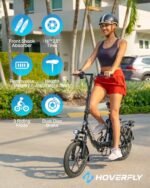 HOVERFLY H3 16" Electric Bike, Max 25Miles Range(Pedal-Assist) & Speed 15.5 Mph Power by 350W Motor, Folding E-Bike with Removable Battery, Front Suspension and Commuter Electric Bicycle Adults. - Image 3