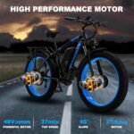 Electric Bike for Adults 2000W Dual Motor with LCD Display 26-Inch Wide Tire Electric Mountain Bike 48V 23AH Large Capacity Removable Battery. - Image 6