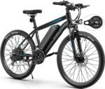 TotGuard Electric Bike, 27.5" Electric Bike for Adults 500W Ebike 21.6MPH Adult Electric Bicycles Electric Mountain Bike,48V 499WH Removable Lithium Battery,21-Speed Gears,Lockable Suspension Fork.