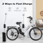 VARUN Electric Bike for Adults - 500W Electric Bicycle Up to 40 Miles, Removable Battery, 7-Speed, and Shock Absorber, Stylish 26" Ebike Suitable for Commuting. - Image 5