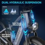 Kingbull Electric Bike, Peak 1000W Motor 48V 17.5Ah Electric Bike for Adults, 28MPH 60Miles Range Commuter Electric Bicycle, 26"x 4.0" Mountain Bicycle. - Image 3