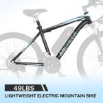 ANCHEER Electric Bike for Adults, [Peak 750W Motor] Electric Mountain Bike, 26" Sunshine Commuter Ebike, 55 Miles 22MPH Electric Bicycle with 48V/374Wh Battery, LCD Display, 21Speed, Front Suspension. - Image 5