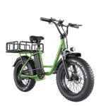 Freego Electric Dirt Bike for Adults, Electric Motorcycle for Adults, 20" x 4 Fat Tire Electric Bicycle, 48V/15AH/25AH Removable Battery, 30Mile/62Mile/28MPH, with Front and Rear Cargo Rack, 2 Seater.