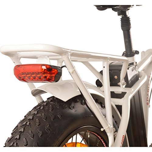 Version 1.0.0 DJ Folding Bike 750W 48V 13Ah Power Electric Bicycle, Pearl White, LED Bike Light, Suspension Fork and Shimano Gear. - Image 7