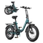 ENGWE 1125W Electric Bike for Adults | 52V 13Ah Removable Battery | Max Range 68Miles & 28MPH | 75Nm Torque | 20''×3.0'' Fat Tire Ebike for Urban Commuters (L20 2.0, Green, No Basket).