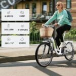 NAKTO 22"/26" Electric Bike for Adults 250W/350W City-Electric Bike Sporting 6-Speed Gear Electric Bicycles 36V 10.4/12Ah Removable Lithium Battery Ebike for Female Male. - Image 2