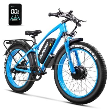 Electric Bike for Adults - Dual Motor AWD 2000W 32MPH Ebike with 48v/22.5Ah Removable Battery, 26x4.0 Fat Tire Mountain Electric Bicycle, Hydraulic Disc Brake E-Bike for Men Women.