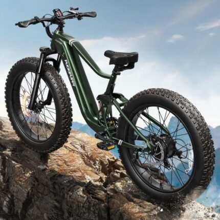 Boxer Electric Bike for Adults 960W, UL Certified Full Suspension 48V 20AH Battery Ebike, 26" Fat Tire E Bike, 28MPH 80Miles Range Mountain Electric Bicycle, 7 Speed Hydraulic Disc Brake.