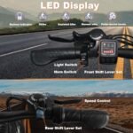 ZNH Electric Bike for Adults, 350W Ebike Full Suspension 26'' Electric Mountain Bike 36V/48V 13Ah Removable Battery, E Bike 7-Speed. - Image 4