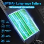 YVY Electric Bike for Adults, 20"x4.0" Fat Tire Dirt Ebike, 1000/2000W Brushless Motor - 48/52V 15/20/40Ah Removable Battery, Up to 25-37MPH/50-180 Miles, 7 Speeds, Hydraulic Suspension, Disc Brakes. - Image 3