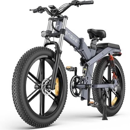 ENGWE X26 Fat Tire Electric Bike, 1200W(Peak) Motor Ebike for Adults,95 Miles 31MPH 26'' Mountain Ebike，48V19.2A(29.2Ah-Dual Battery Option),All Terrain.