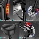 TST Foldable Electric Bike for Adults, Small Electric Bicycle 500W Peak Motor, Commuter Ebike 18MPH, Max 18 Miles Range, 14" Pneumatic Tires Portable Electric Bike with Smart LED Screen. - Image 7
