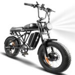 Updated 2000W Electric Bicycles for Adults with 20Ah 48VRemovable Battery 34MPH 50-80Miles Electric Mountain Bike with 7 Speed Hydraulic Disc Brake 20"×4.0 Fat Tire Ebike-Black.